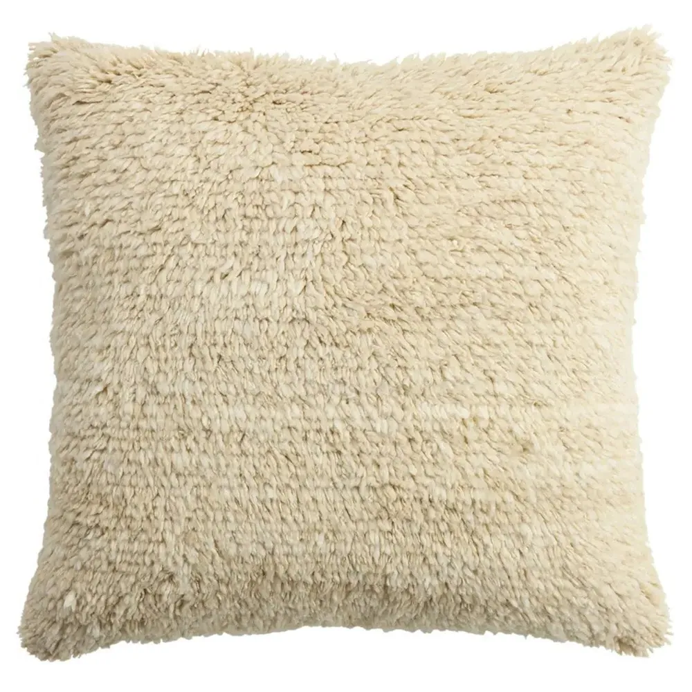 Neriah Shag Throw Pillow - Cream, Wool image