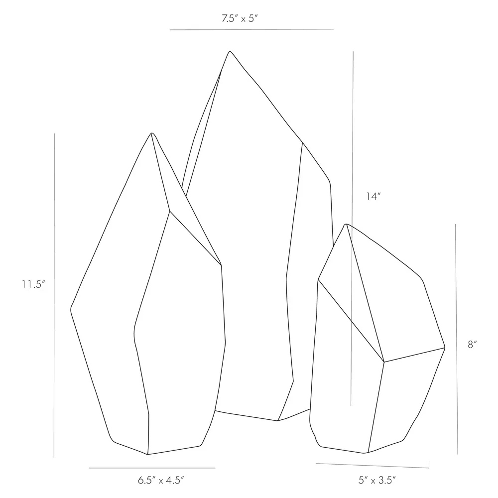 Nerine Resin Sculptures Set of 3 - Ivory