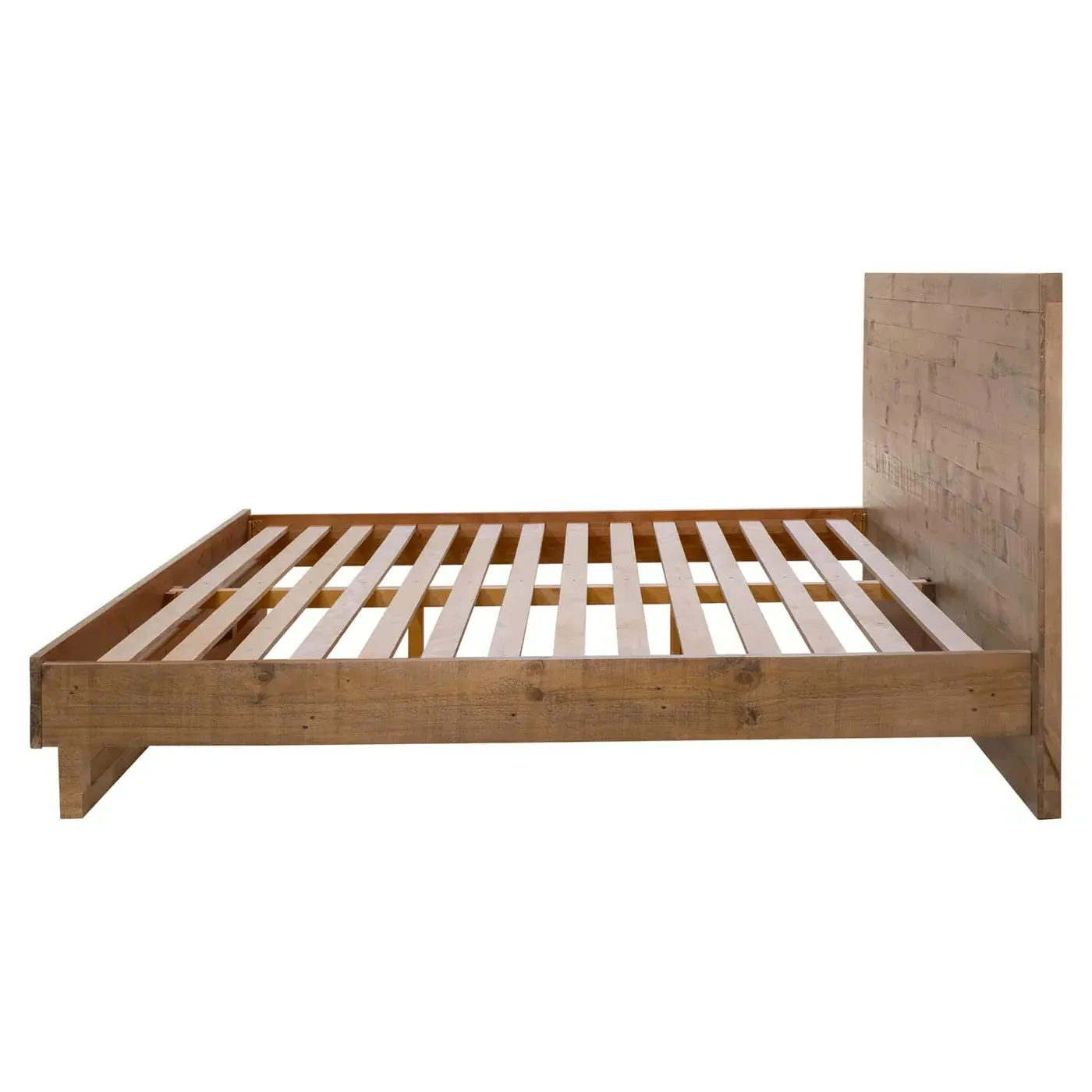 Nestor King Size Bed Frame - Brown, Reclaimed Pine