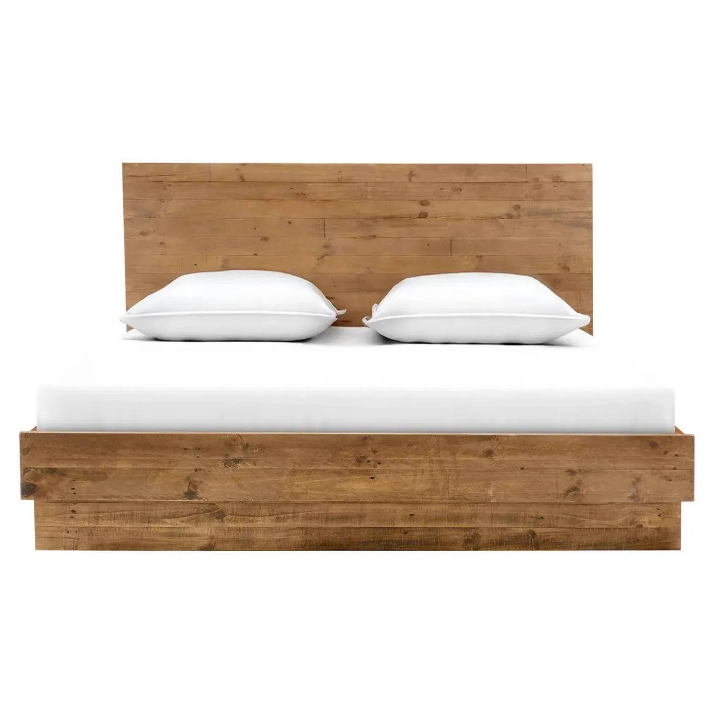 Nestor Queen Size Bed Frame - Brown, Reclaimed Pine image