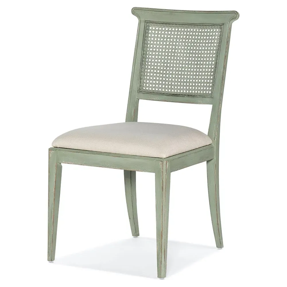 Nestryl Woven Cane Back Dining Chair - Green, Wood