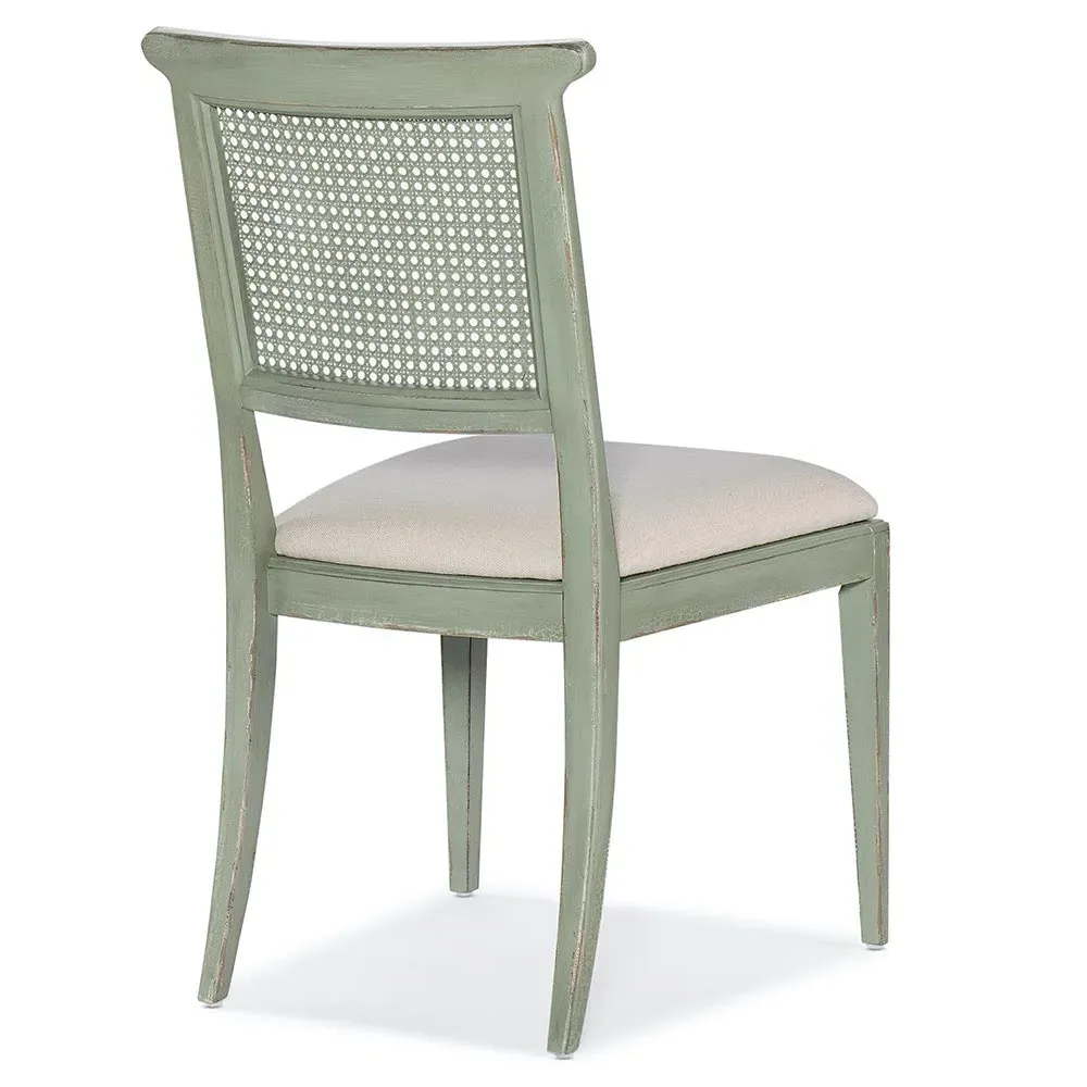 Nestryl Woven Cane Back Dining Chair - Green, Wood