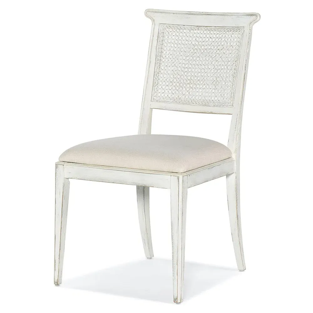 Nestryl Woven Cane Back Dining Chair - White, Wood