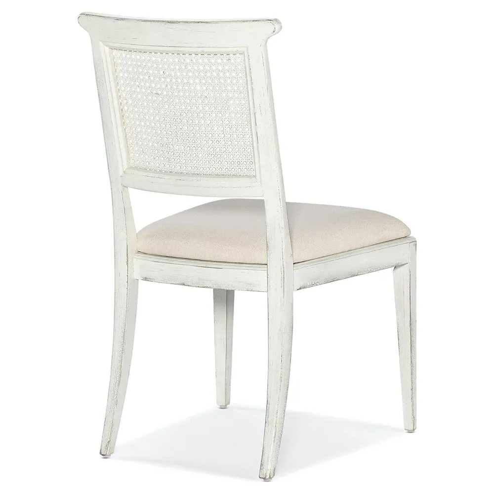 Nestryl Woven Cane Back Dining Chair - White, Wood