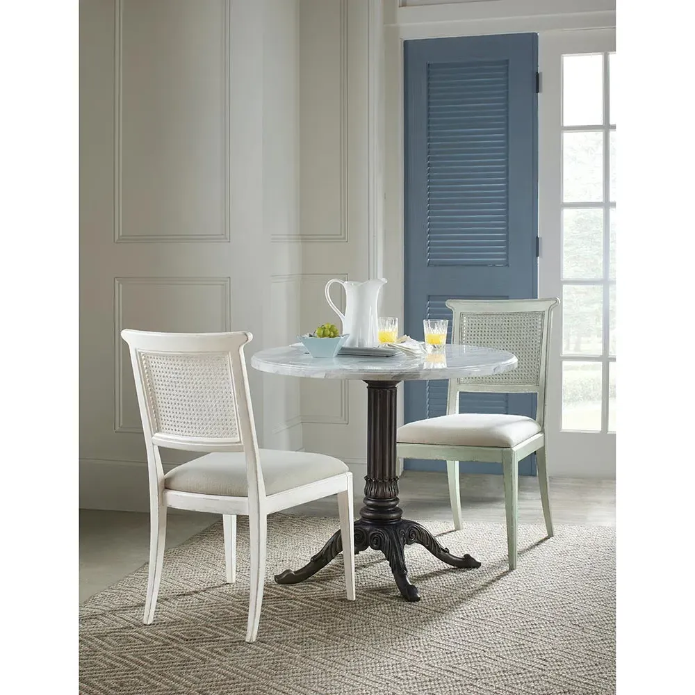 Nestryl Woven Cane Back Dining Chair - White, Wood