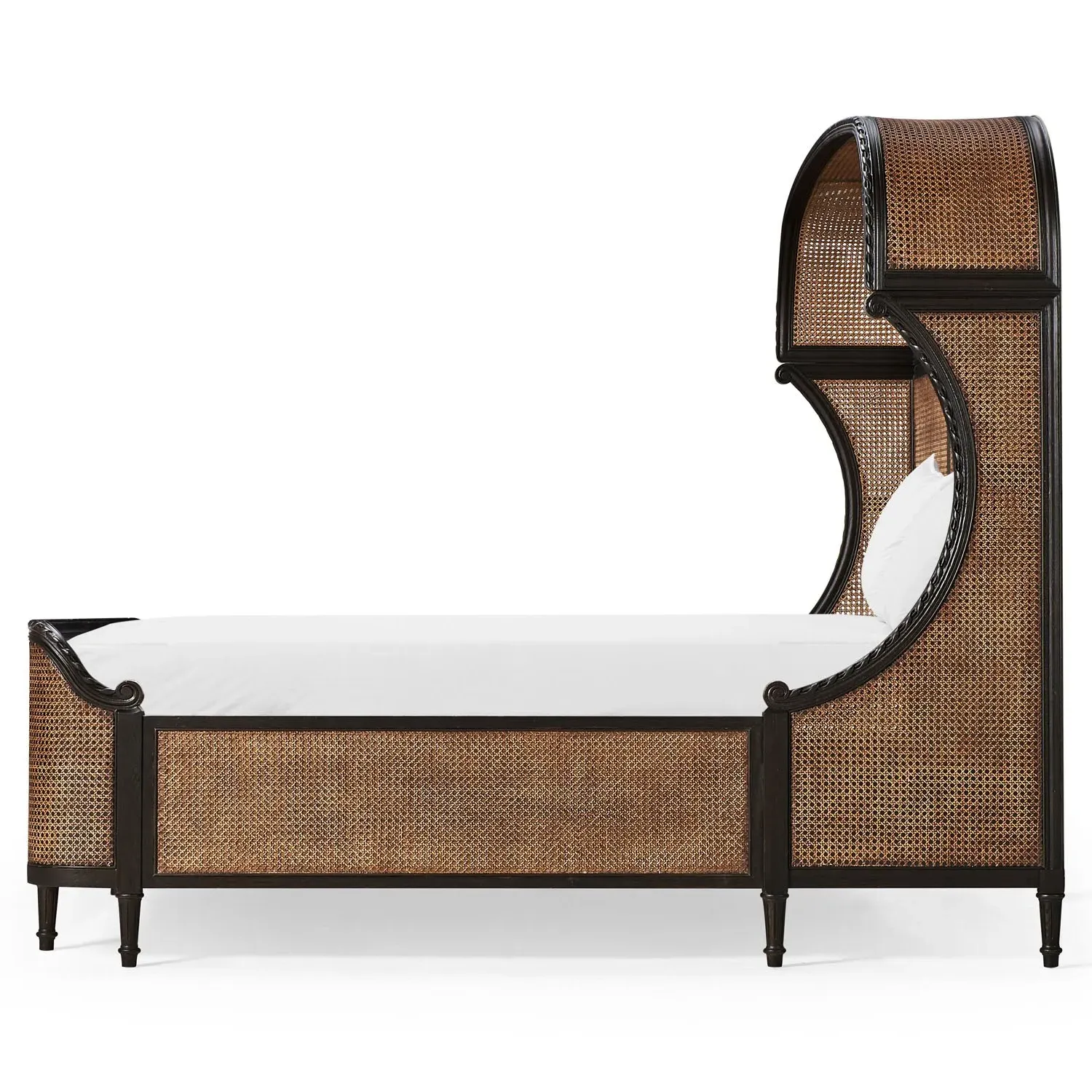 Nevaeh King Size Wingback Bed - Brown, Oak