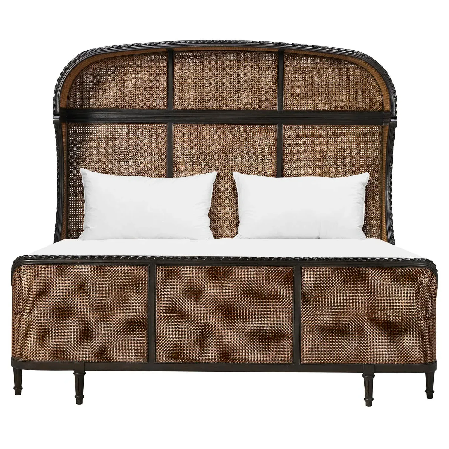 Nevaeh King Size Wingback Bed - Brown, Oak image