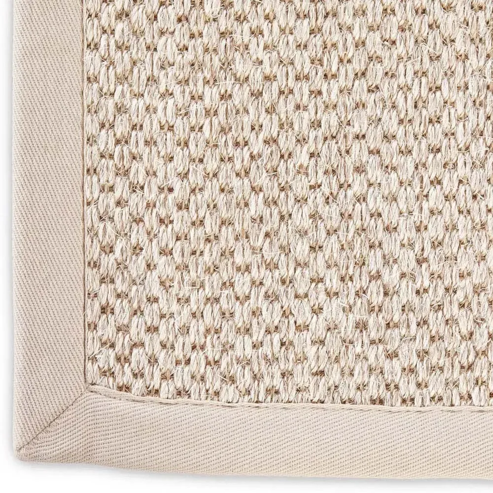 Neville 3x5 Sisal Border Rug - Beige, Sisal
