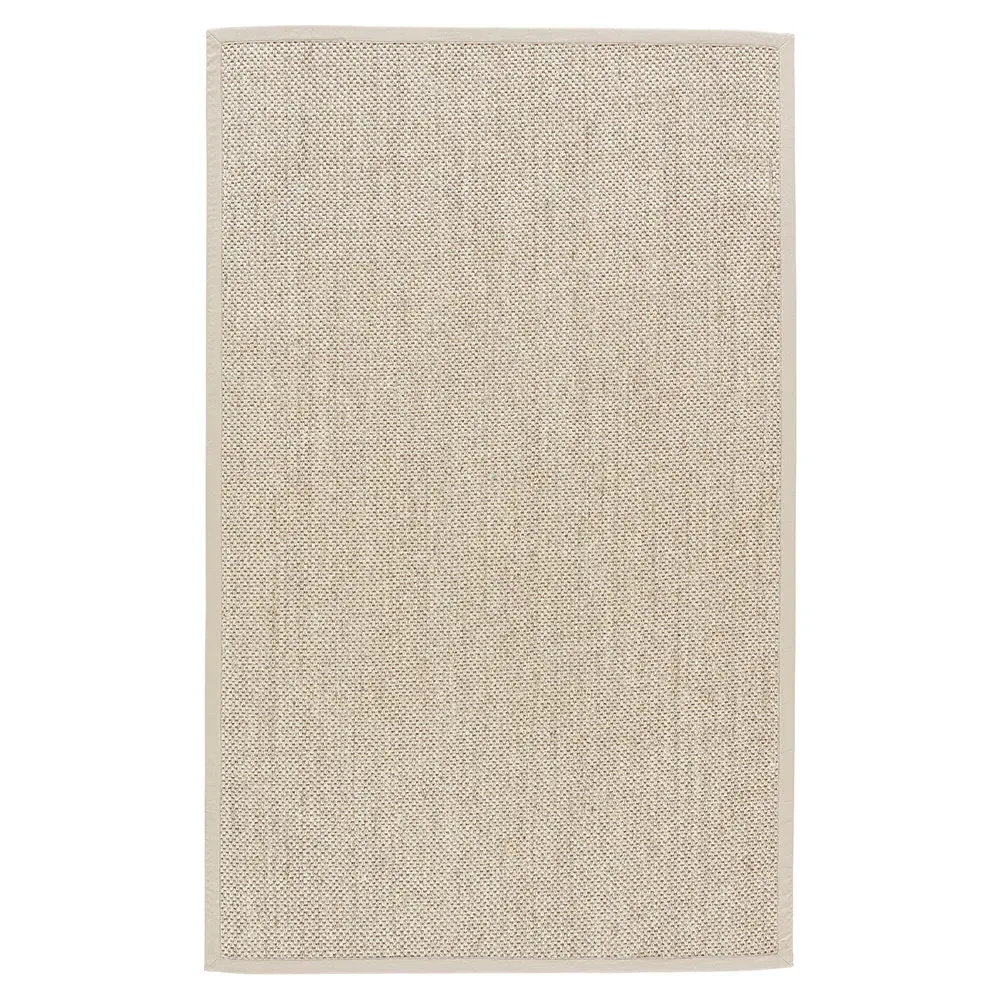 Neville 5x8 Sisal Border Rug - Beige, Sisal