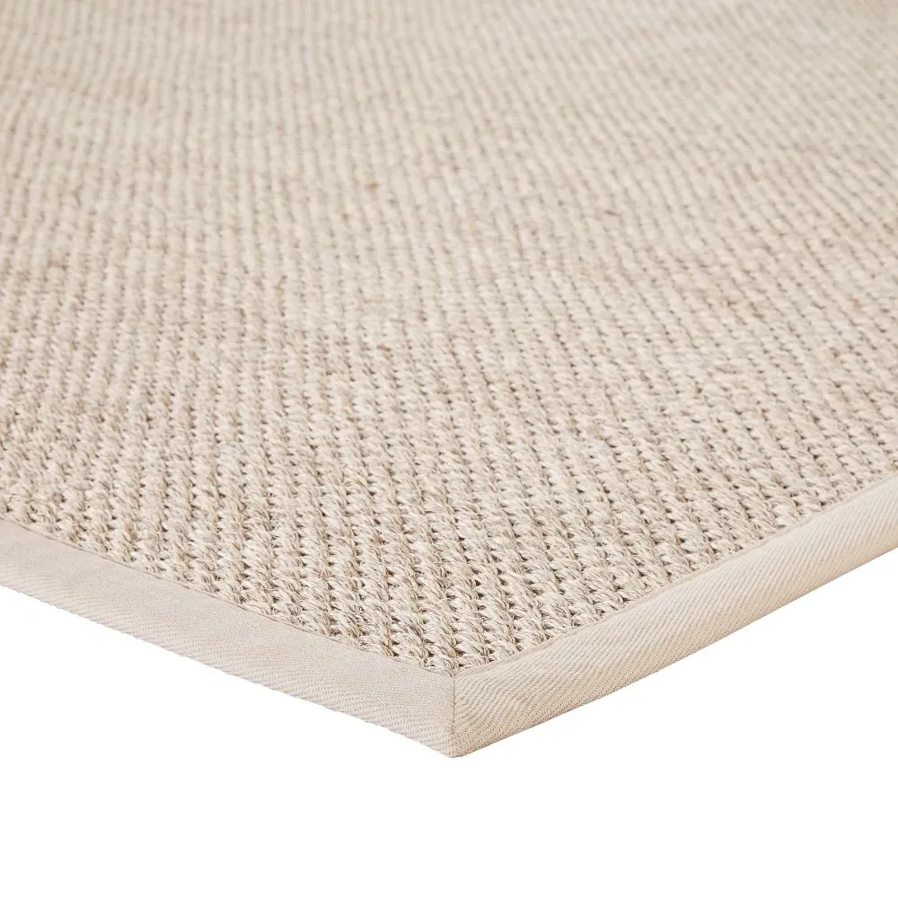 Neville 8x10 Sisal Border Rug - Beige, Sisal