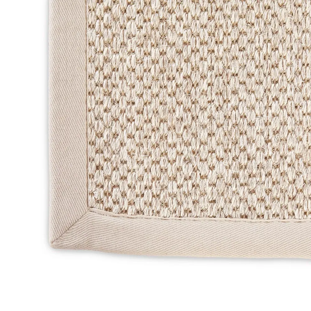 Neville 8x10 Sisal Border Rug - Beige, Sisal
