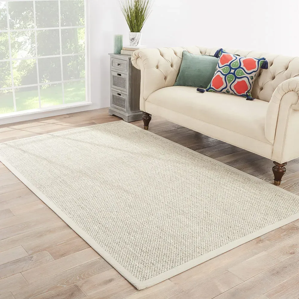 Neville 8x10 Sisal Border Rug - Beige, Sisal