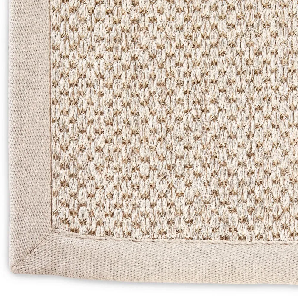 Neville Sample Sisal Border Rug - Beige, Sisal