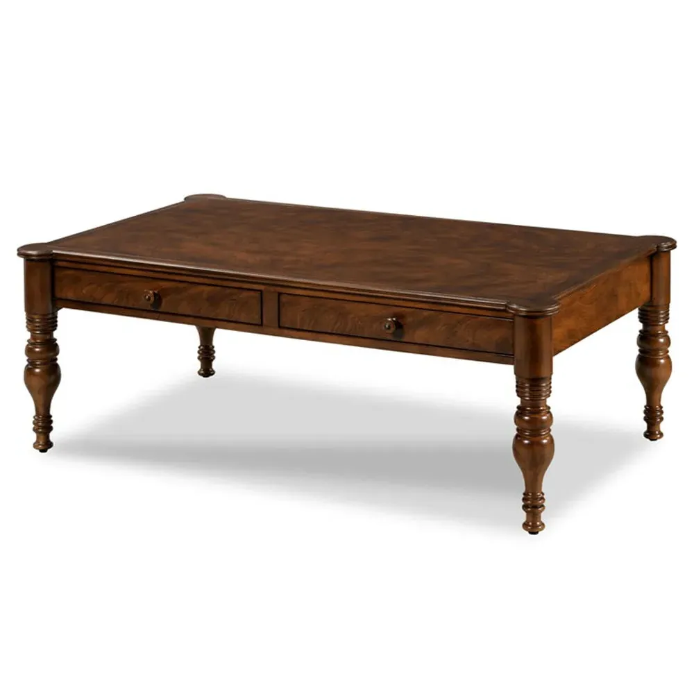 Nevis Rectangular Storage Coffee Table - Brown