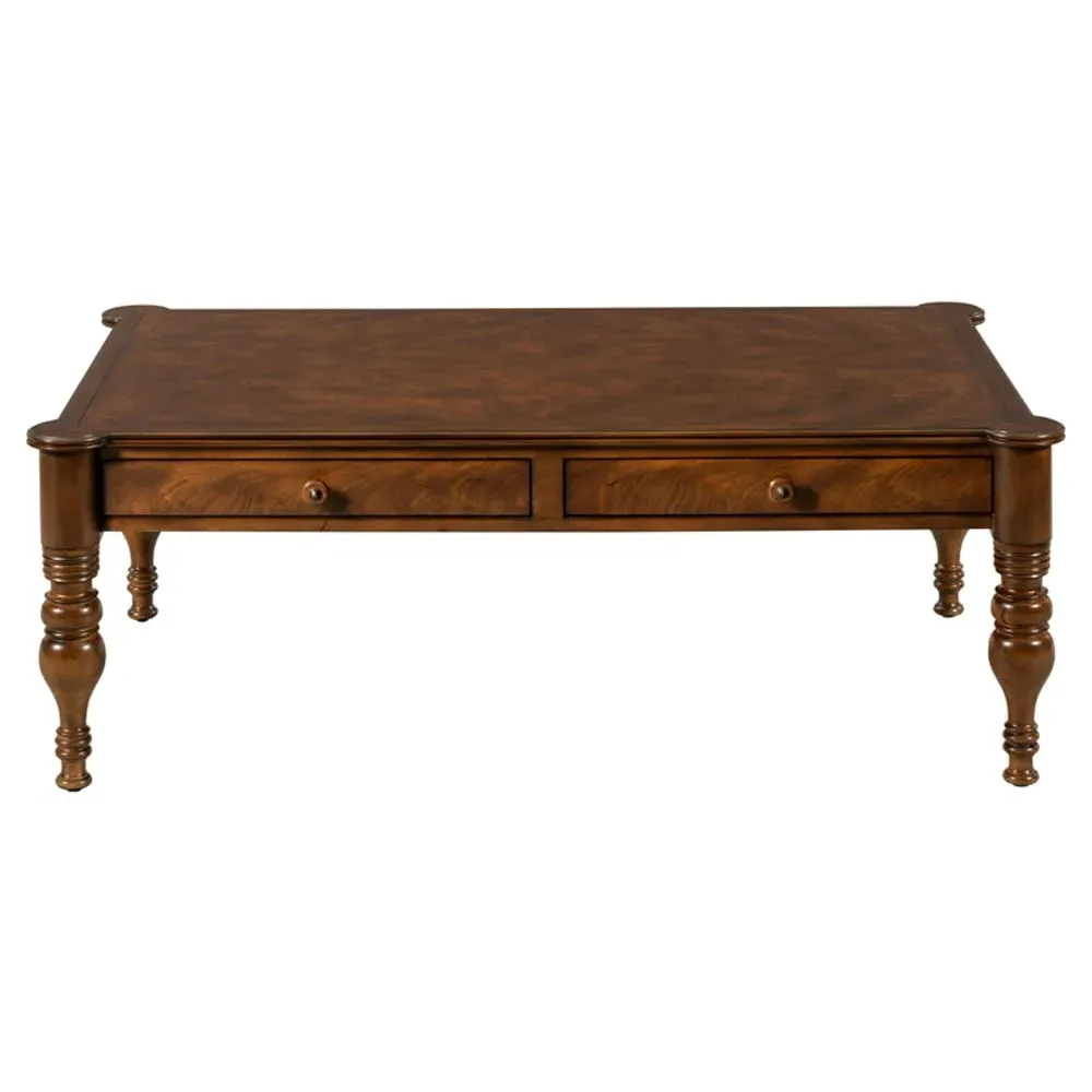 Nevis Rectangular Storage Coffee Table - Brown image