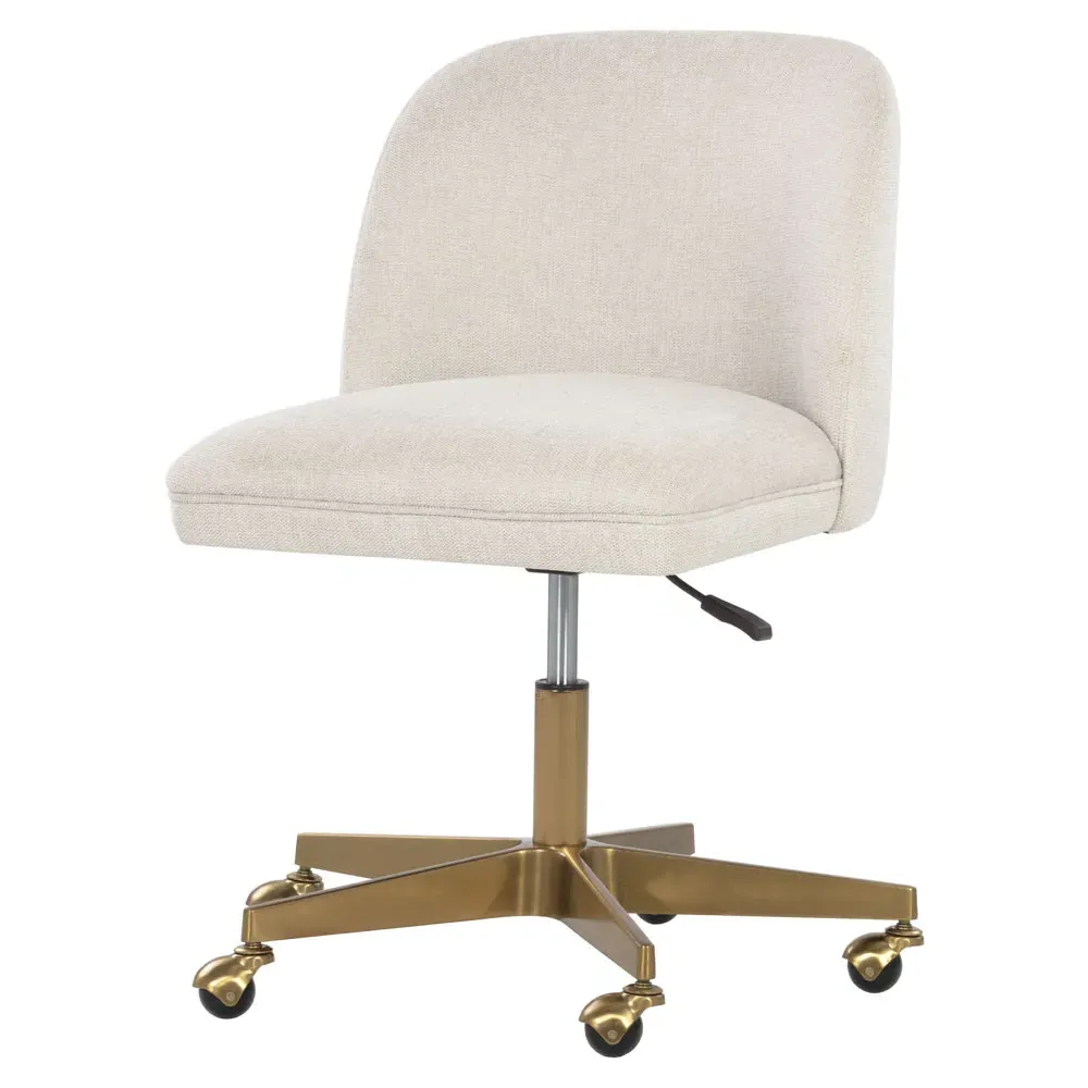 Newark Office Chair - Cream, Belfast Oatmeal Fabric