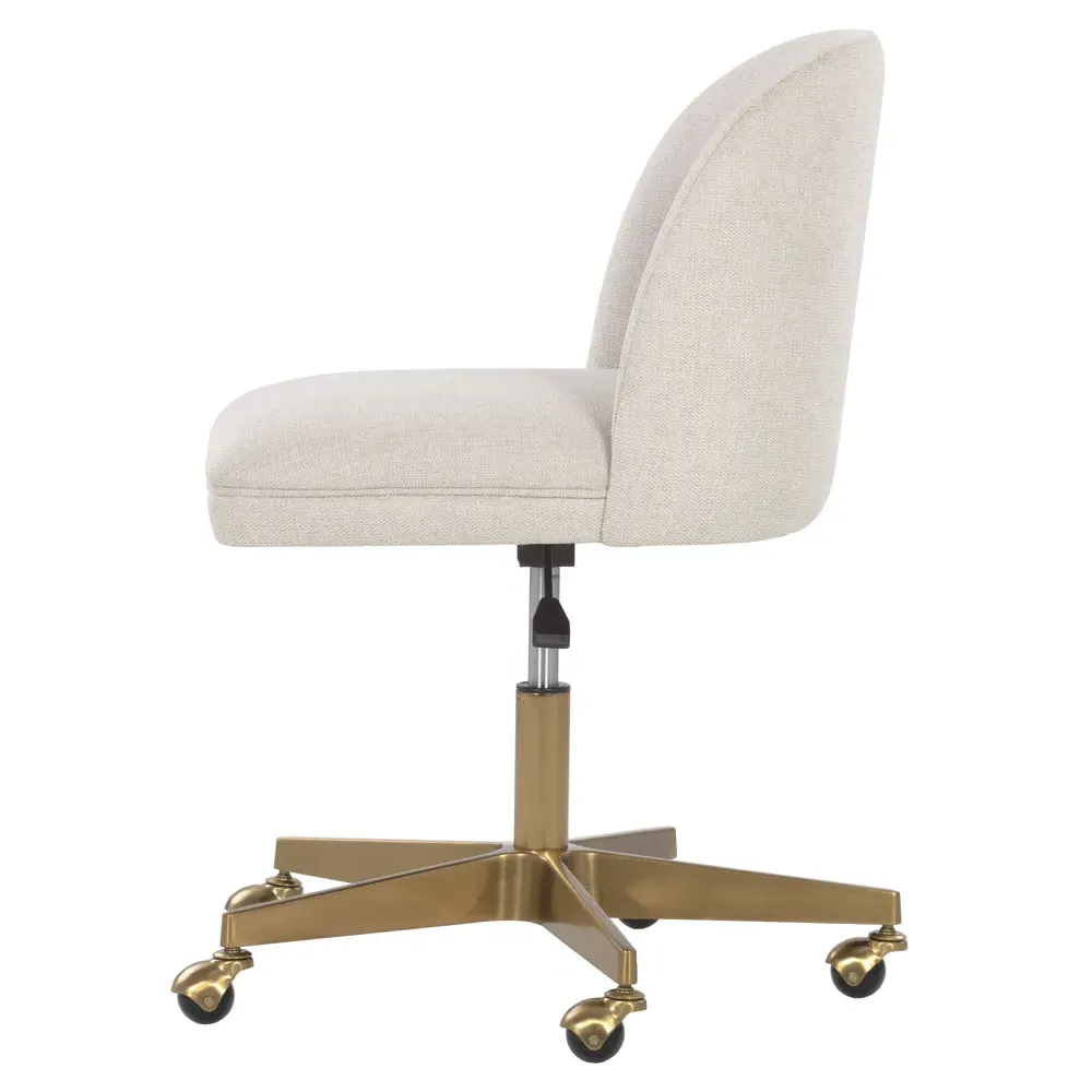 Newark Office Chair - Cream, Belfast Oatmeal Fabric