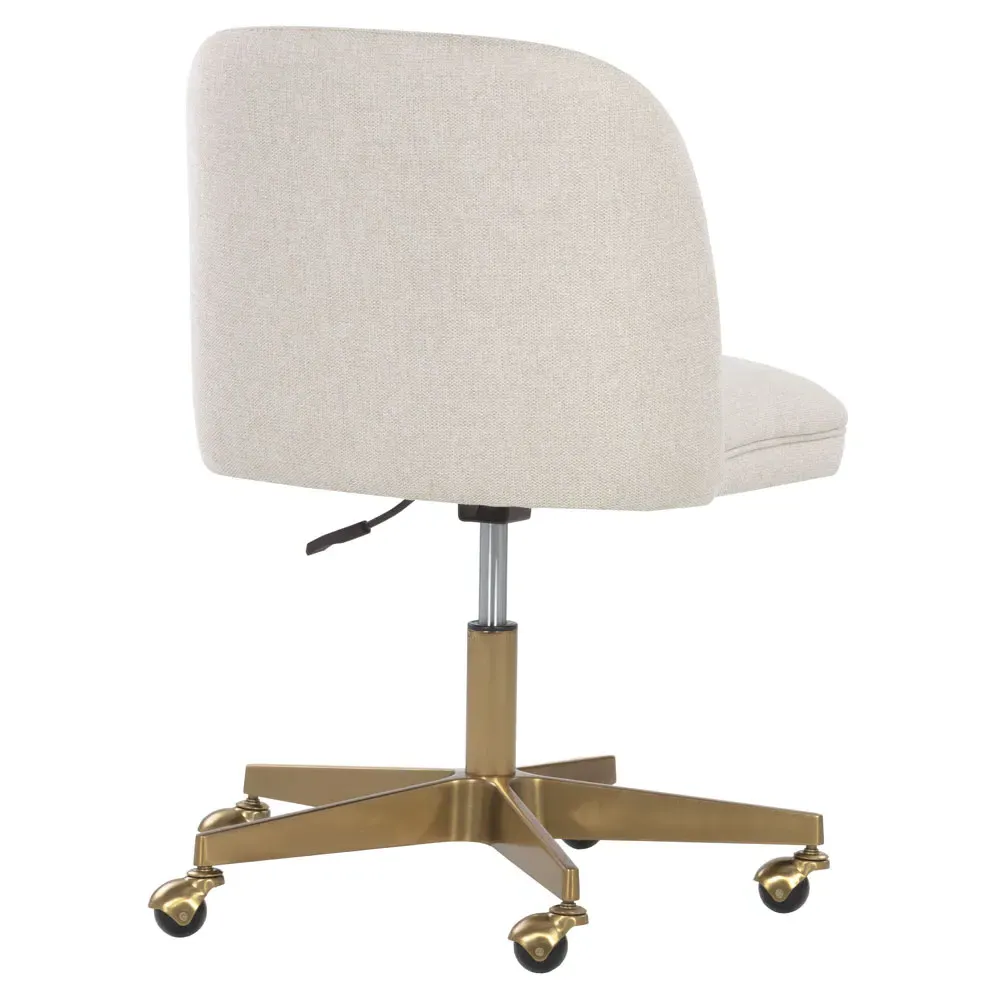 Newark Office Chair - Cream, Belfast Oatmeal Fabric
