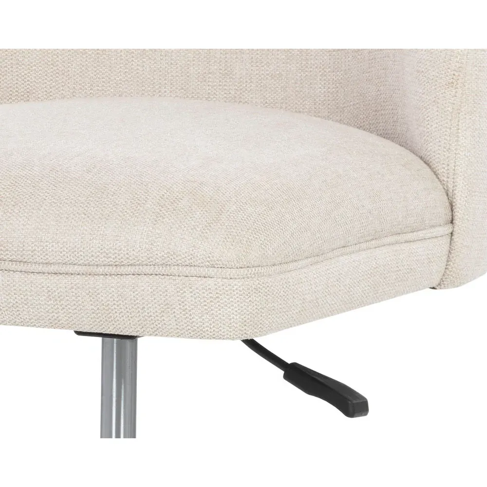 Newark Office Chair - Cream, Belfast Oatmeal Fabric