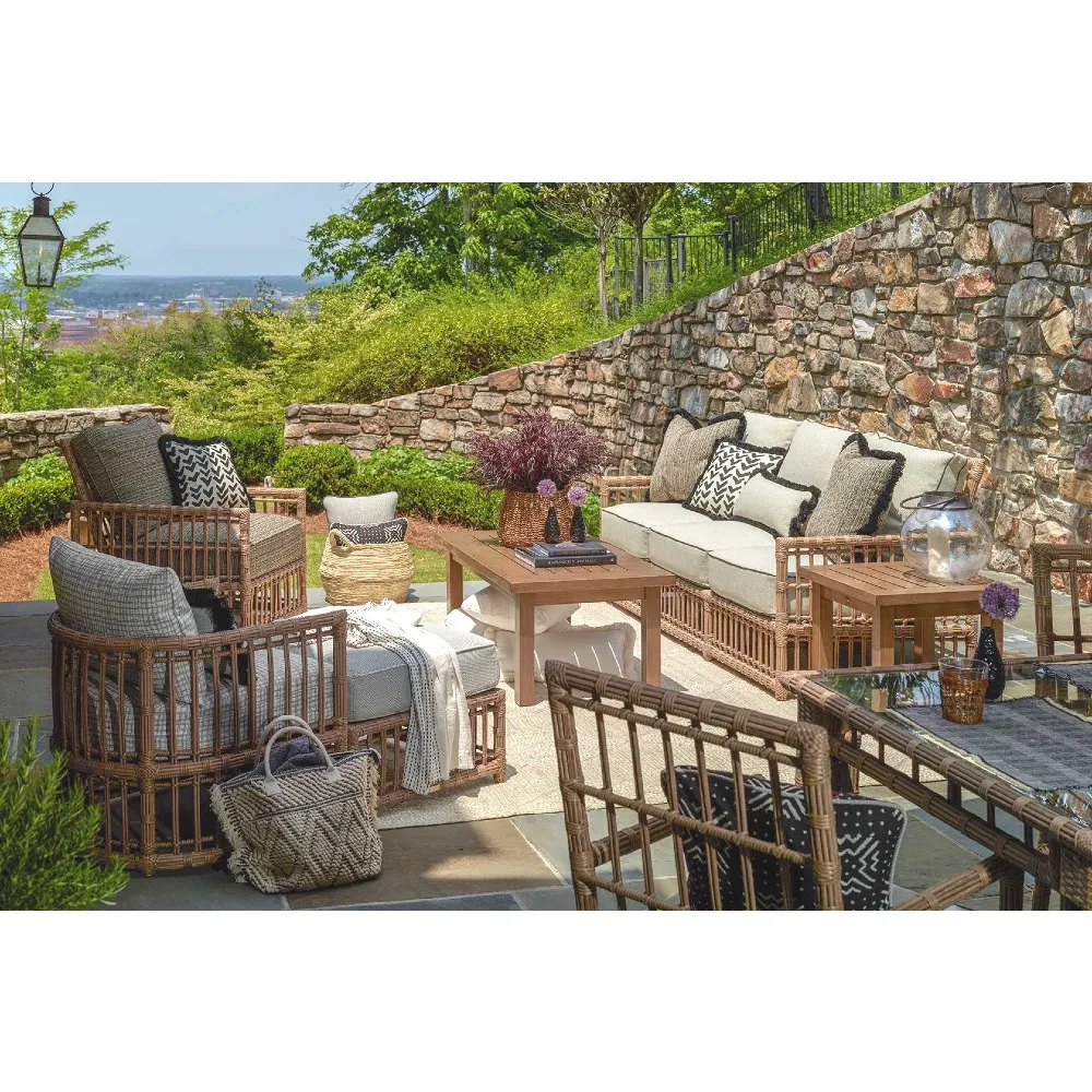 Newport N-dura Wicker Outdoor Barrel Chair - Brown
