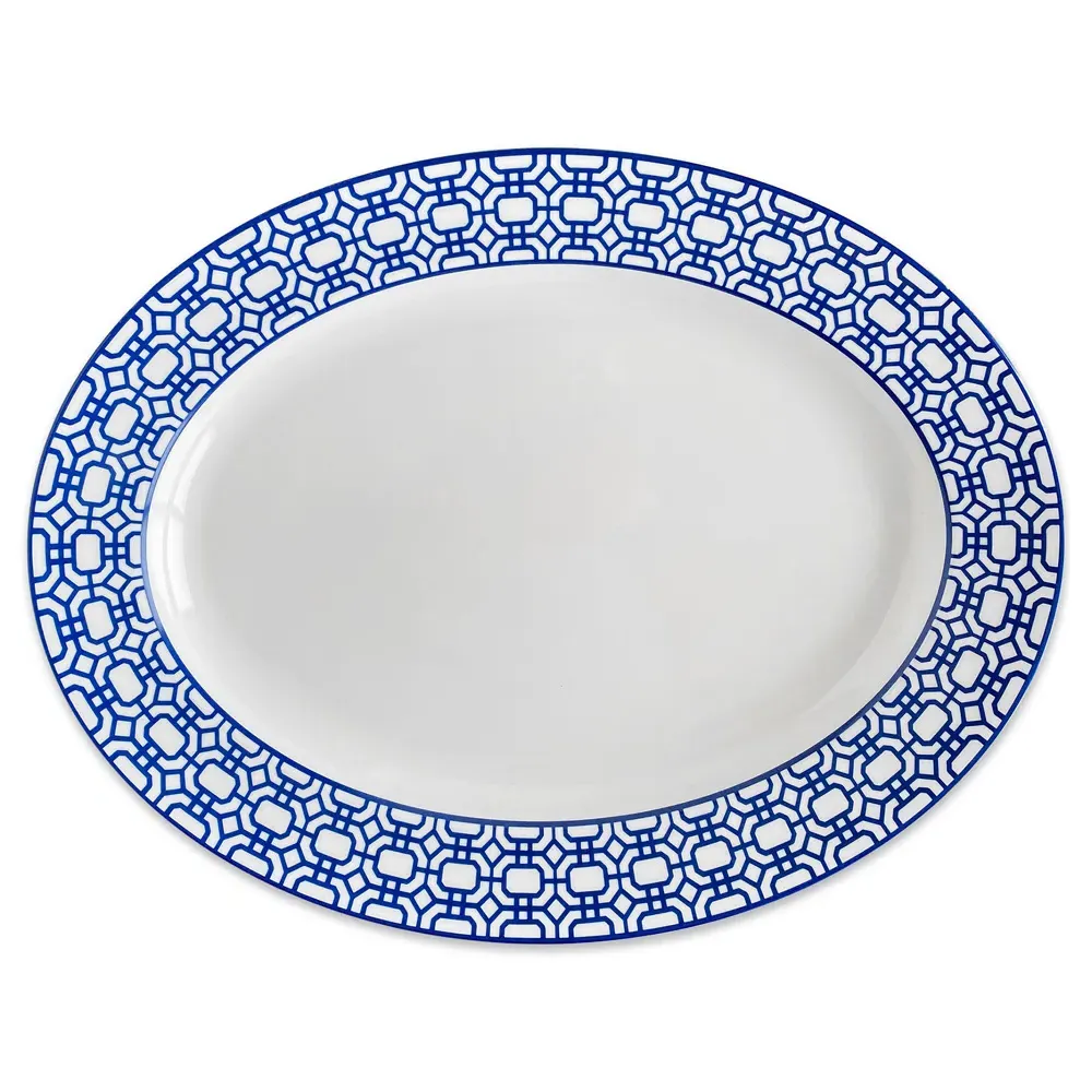 Newport Oval Platter - Blue, Porcelain