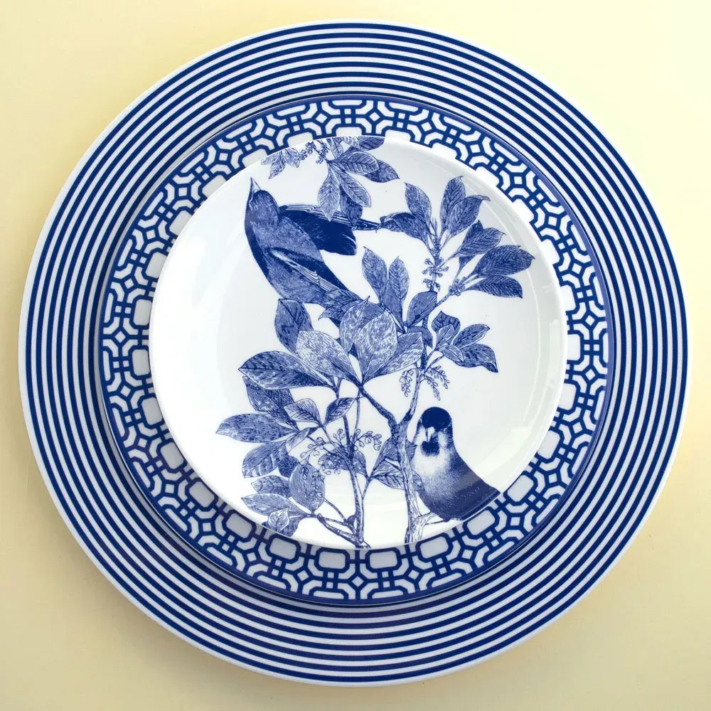 Newport Salad Plate - Blue, Porcelain