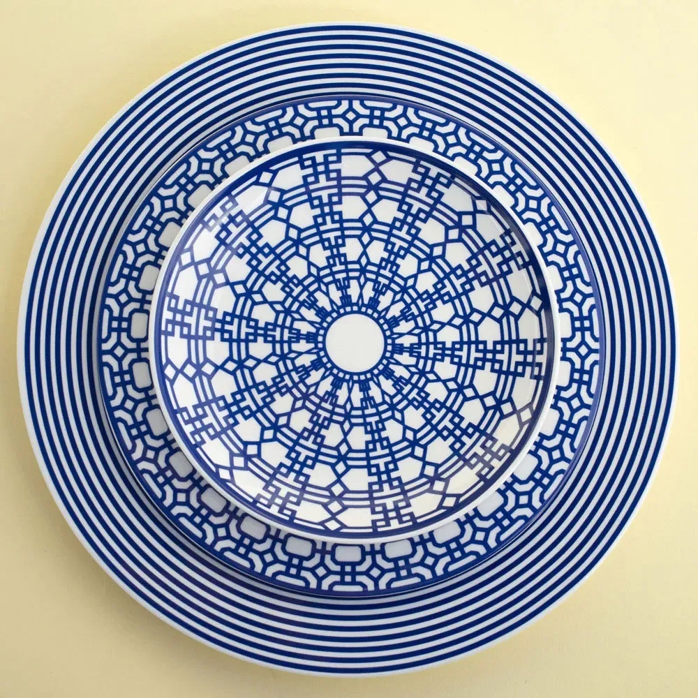 Newport Salad Plate - Blue, Porcelain