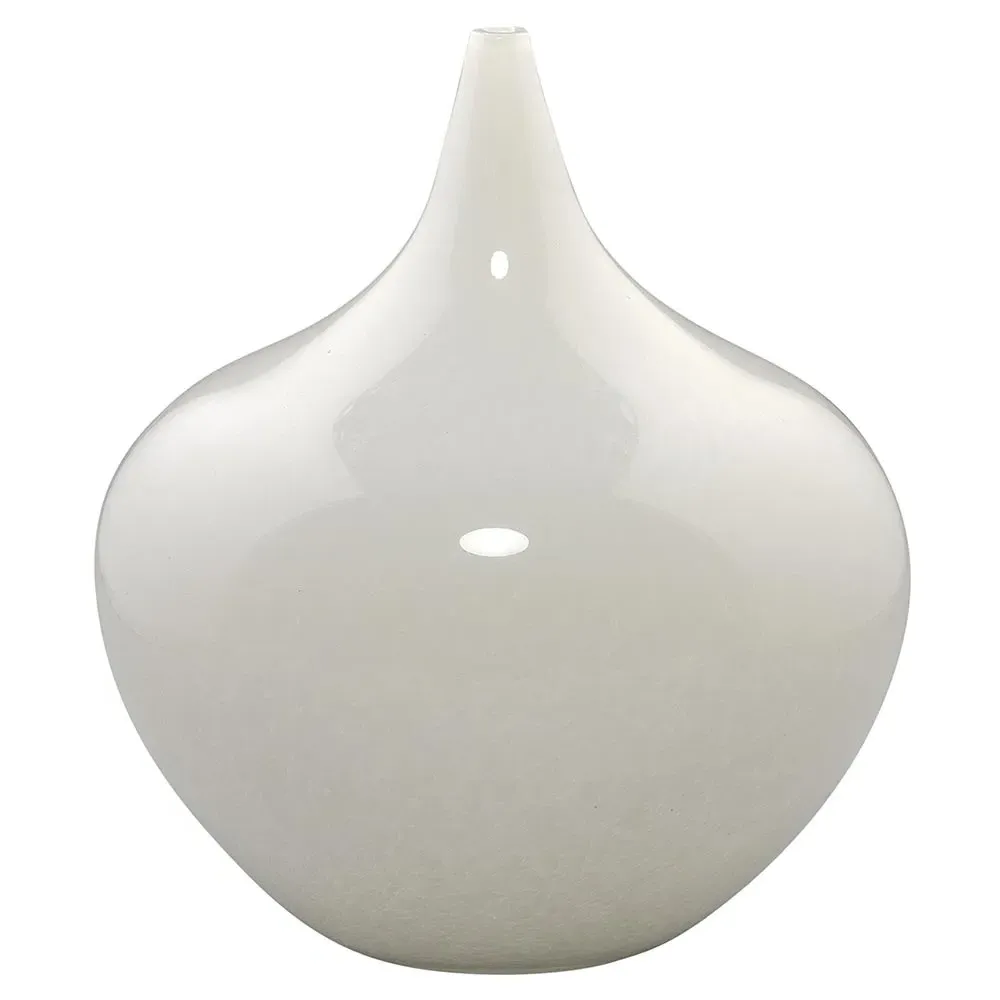 Niana Hand Blown Glass Bud Vase Set - White