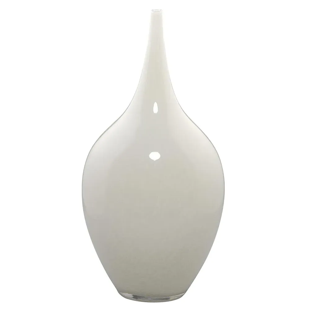 Niana Hand Blown Glass Bud Vase Set - White
