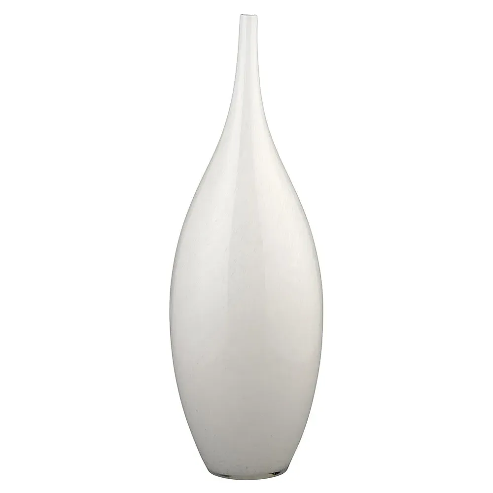 Niana Hand Blown Glass Bud Vase Set - White