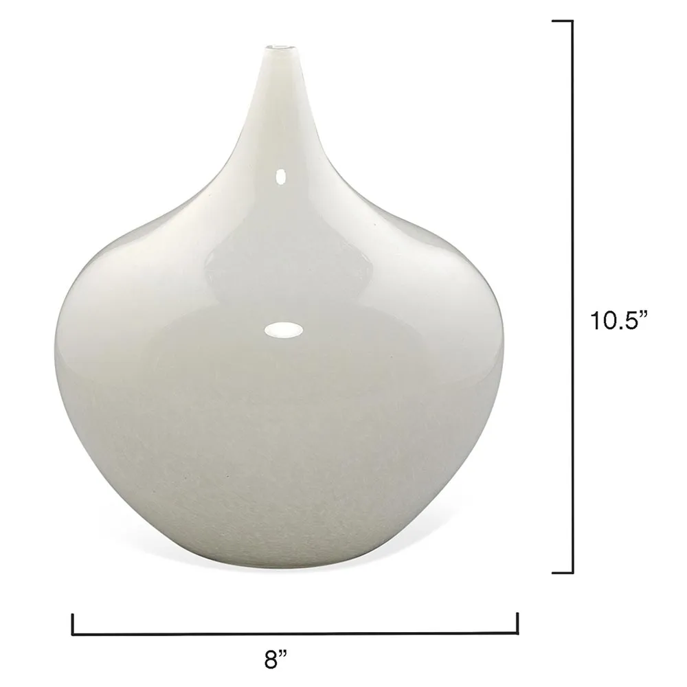 Niana Hand Blown Glass Bud Vase Set - White