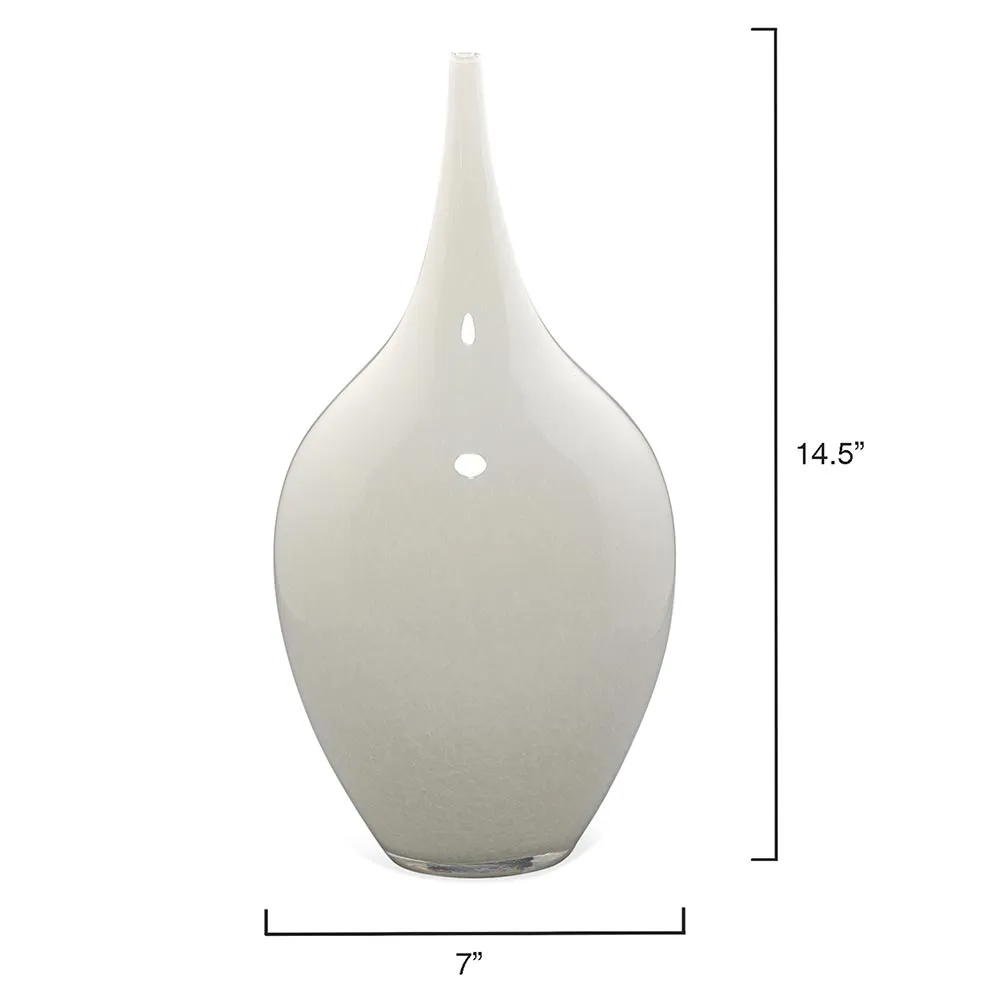 Niana Hand Blown Glass Bud Vase Set - White