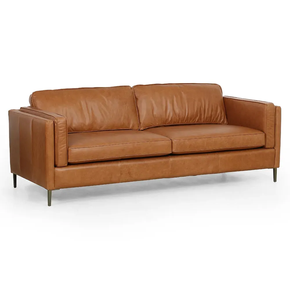 Nicholas Sofa - Brown, Top Grain Leather