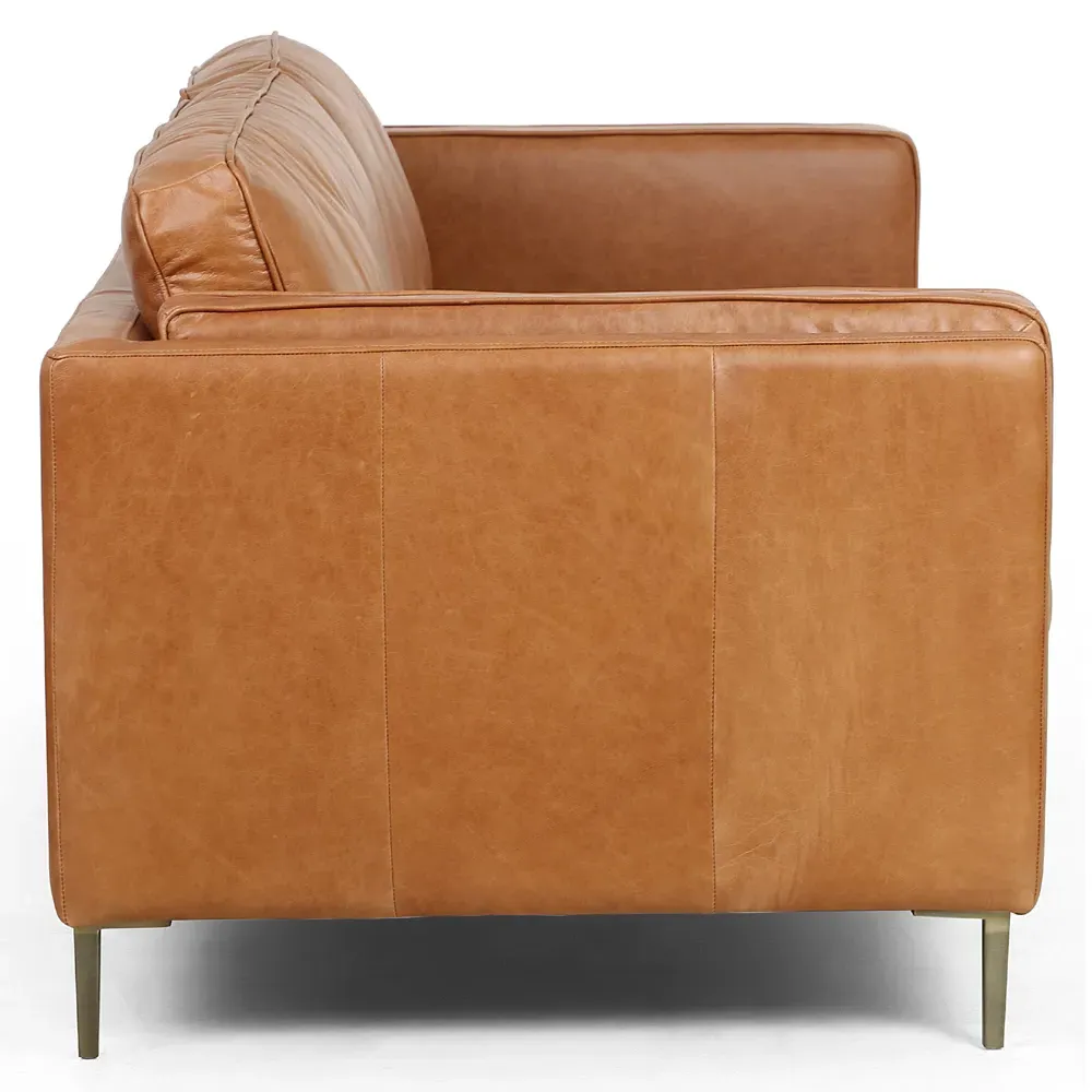 Nicholas Sofa - Brown, Top Grain Leather
