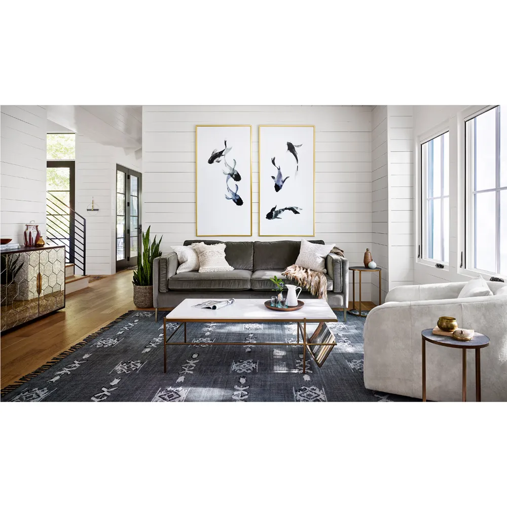 Nicholas Sofa - Dark Grey, Velvet