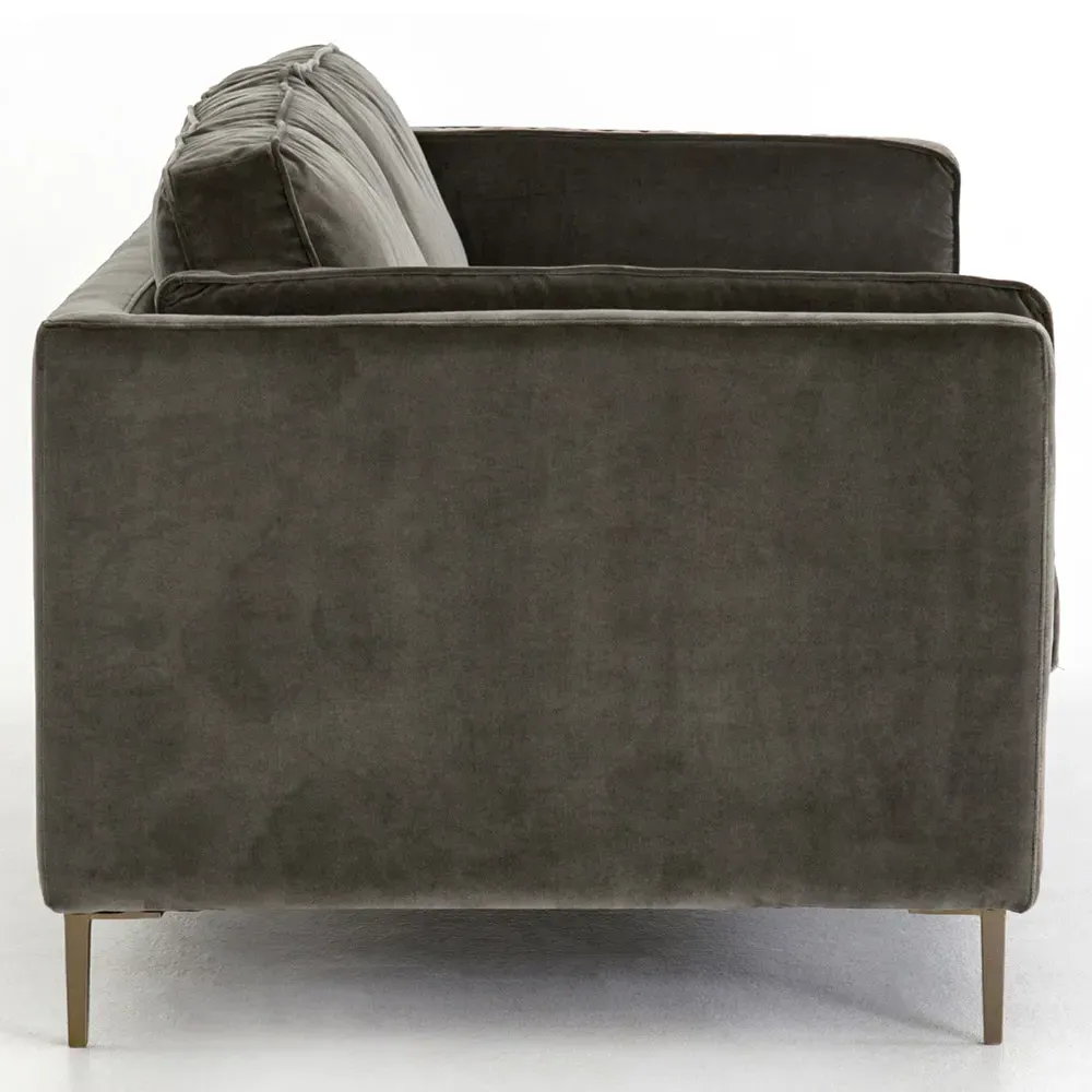 Nicholas Sofa - Dark Grey, Velvet