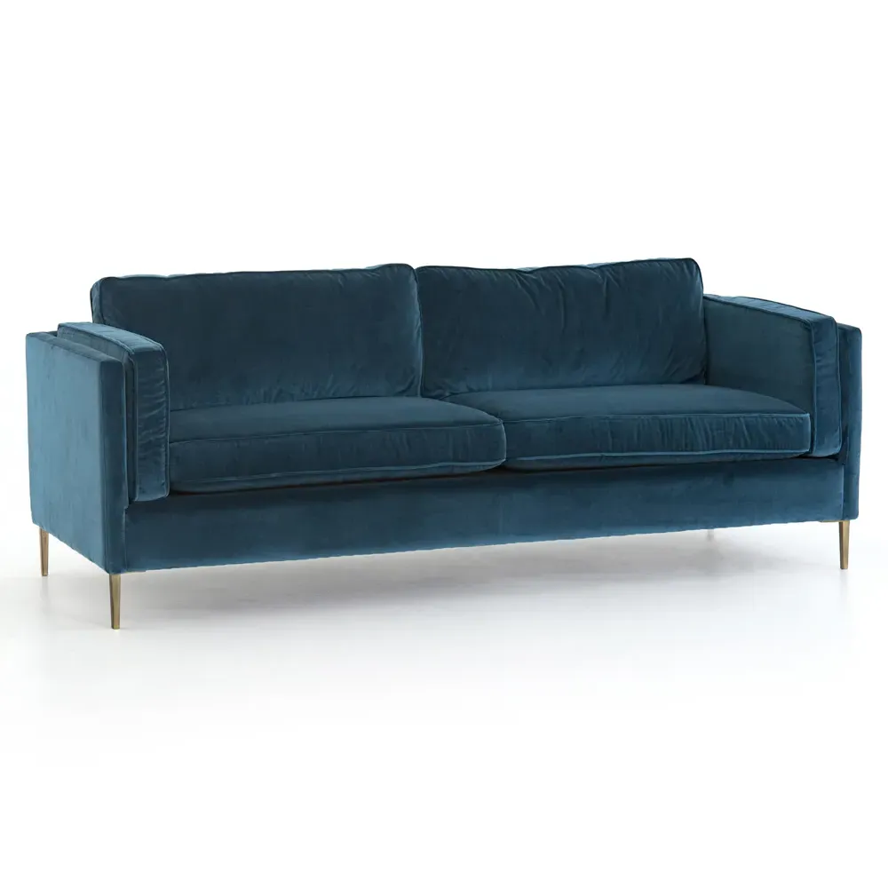 Nicholas Sofa - Sapphire Blue, Velvet
