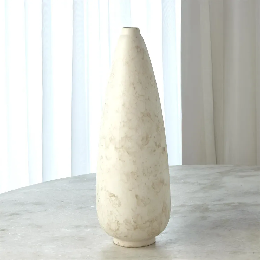 Nico Medium Decorative Table Vase - Cream, Earthenware