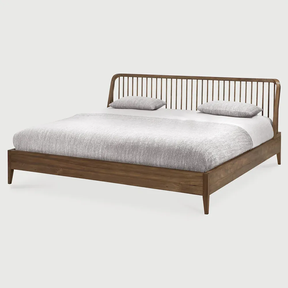 Nicole King Size Bed Frame - Reclaimed Teak