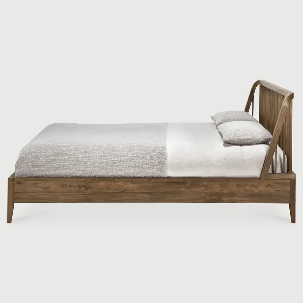 Nicole King Size Bed Frame - Reclaimed Teak