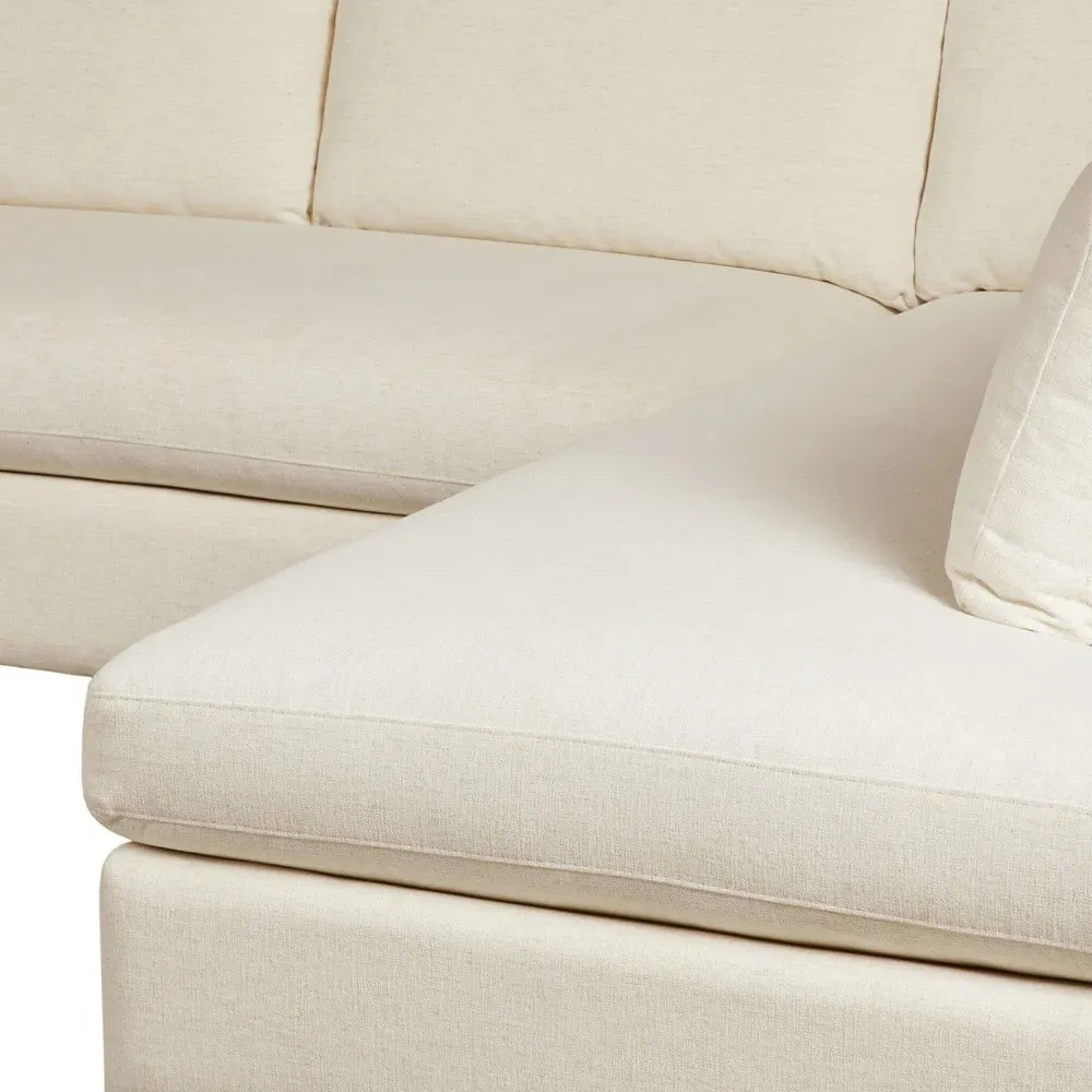 Nicole Left Chaise Sectional - Cream