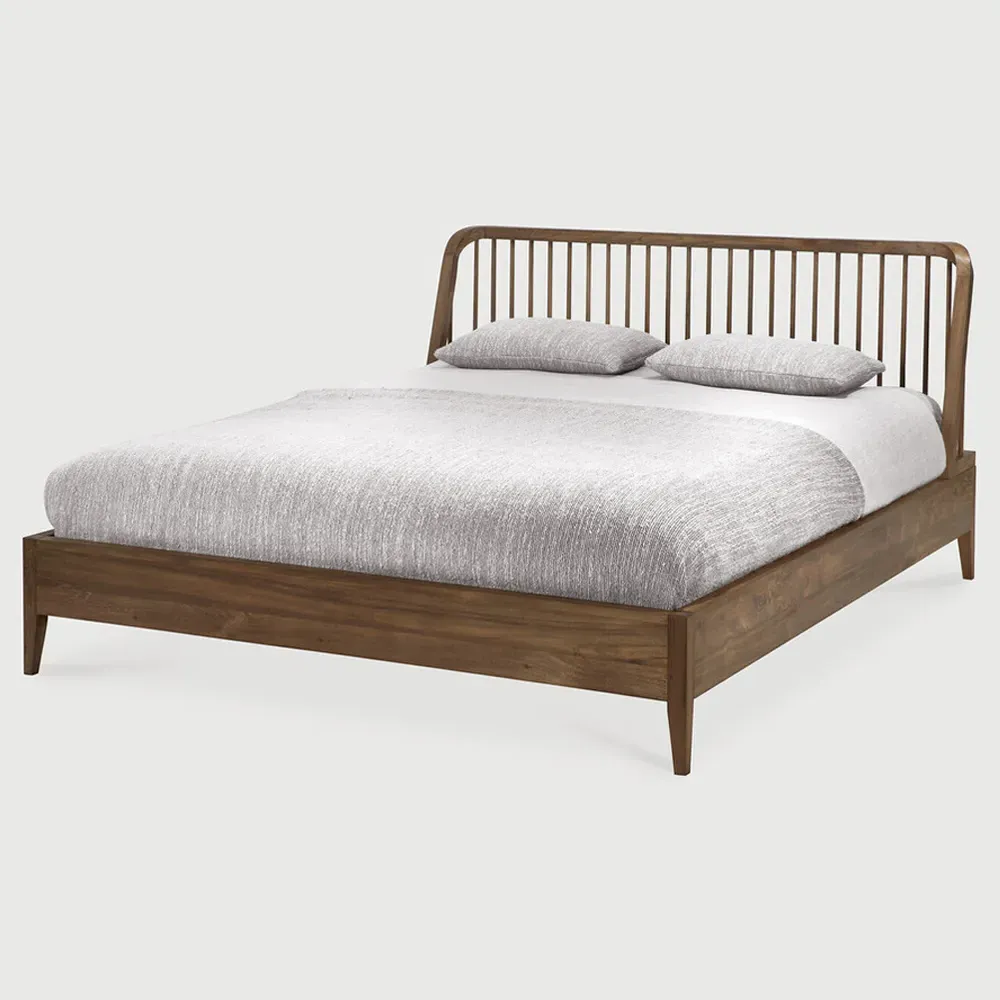 Nicole Queen Size Bed Frame - Reclaimed Teak