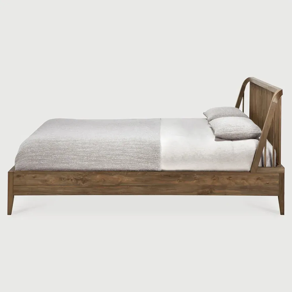 Nicole Queen Size Bed Frame - Reclaimed Teak