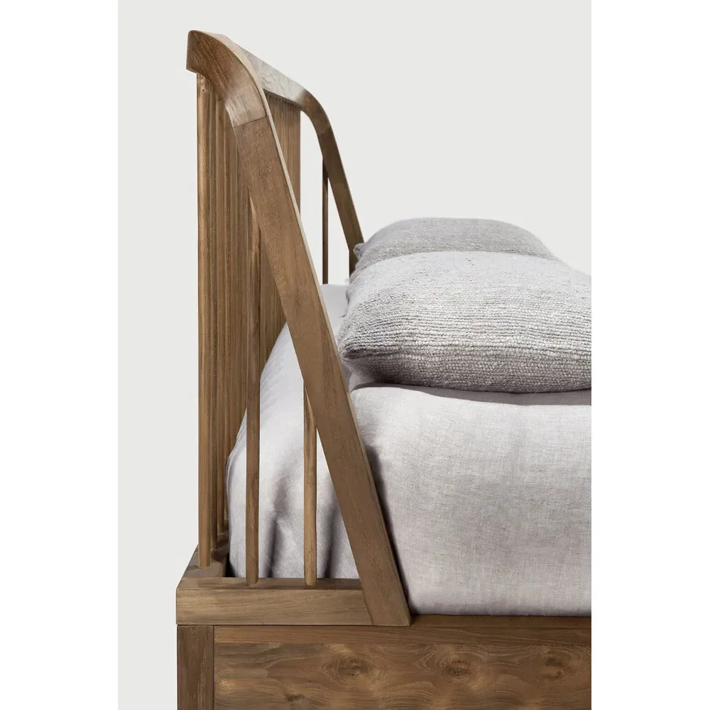 Nicole Queen Size Bed Frame - Reclaimed Teak