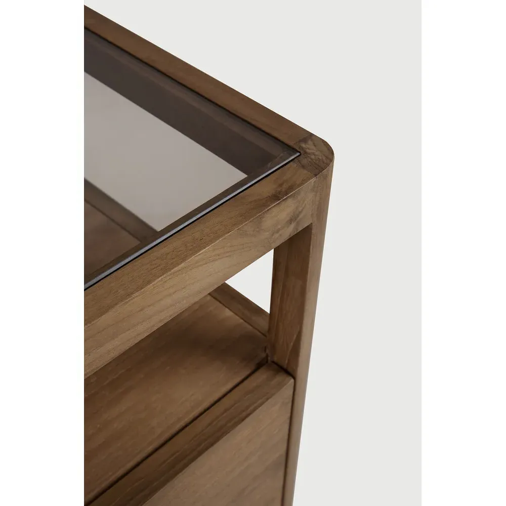 Nicole Reclaimed Teak Nightstand - Brown