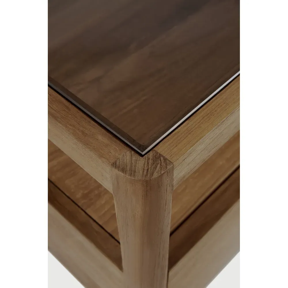 Nicole Reclaimed Teak Nightstand - Brown