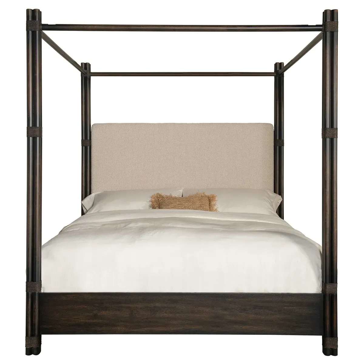 Nigel Cal King Canopy Bed - Dark Brown, Oak image