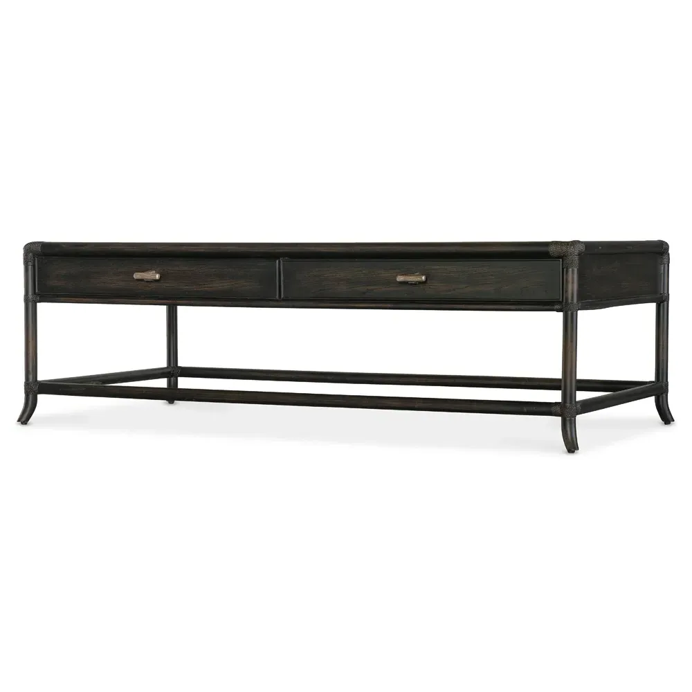 Nigel Rectangular Storage Coffee Table - Dark Oak