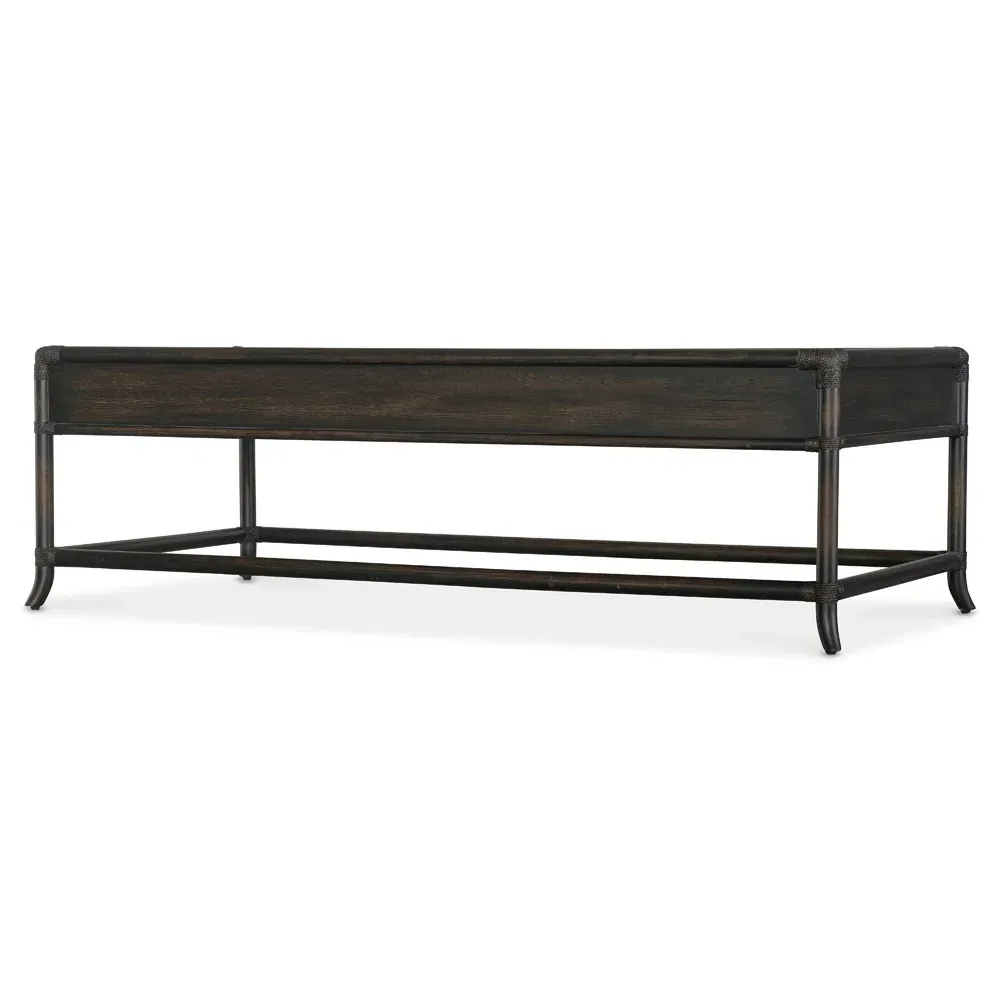 Nigel Rectangular Storage Coffee Table - Dark Oak
