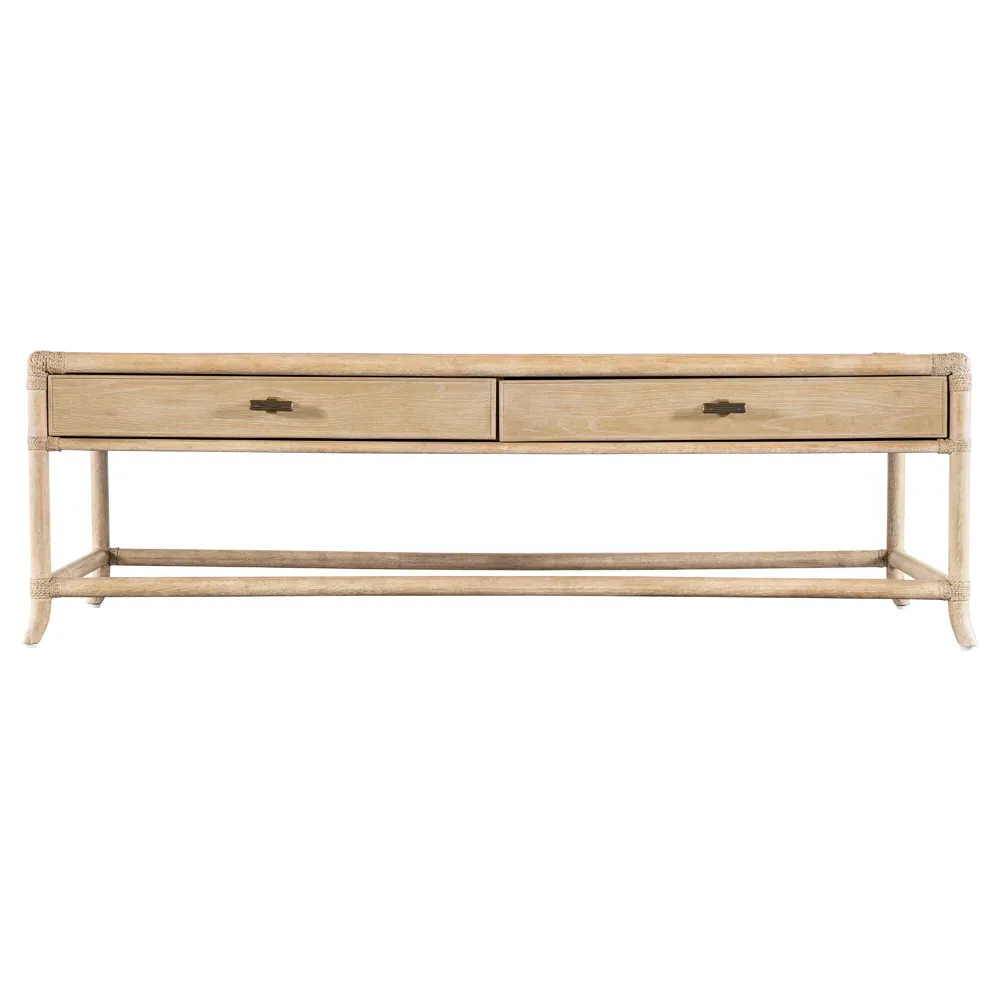 Nigel Rectangular Storage Coffee Table - Light Oak